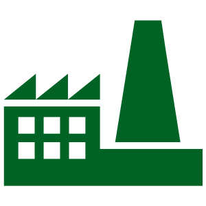 Green manufacturing industry icon