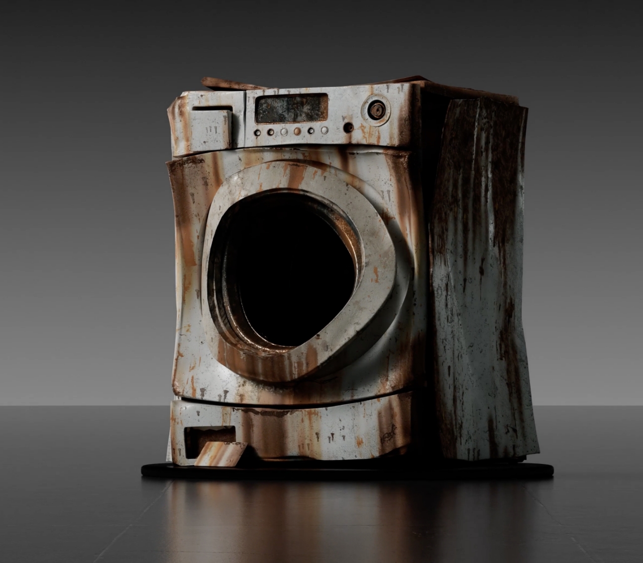 Image of old washer made from steel