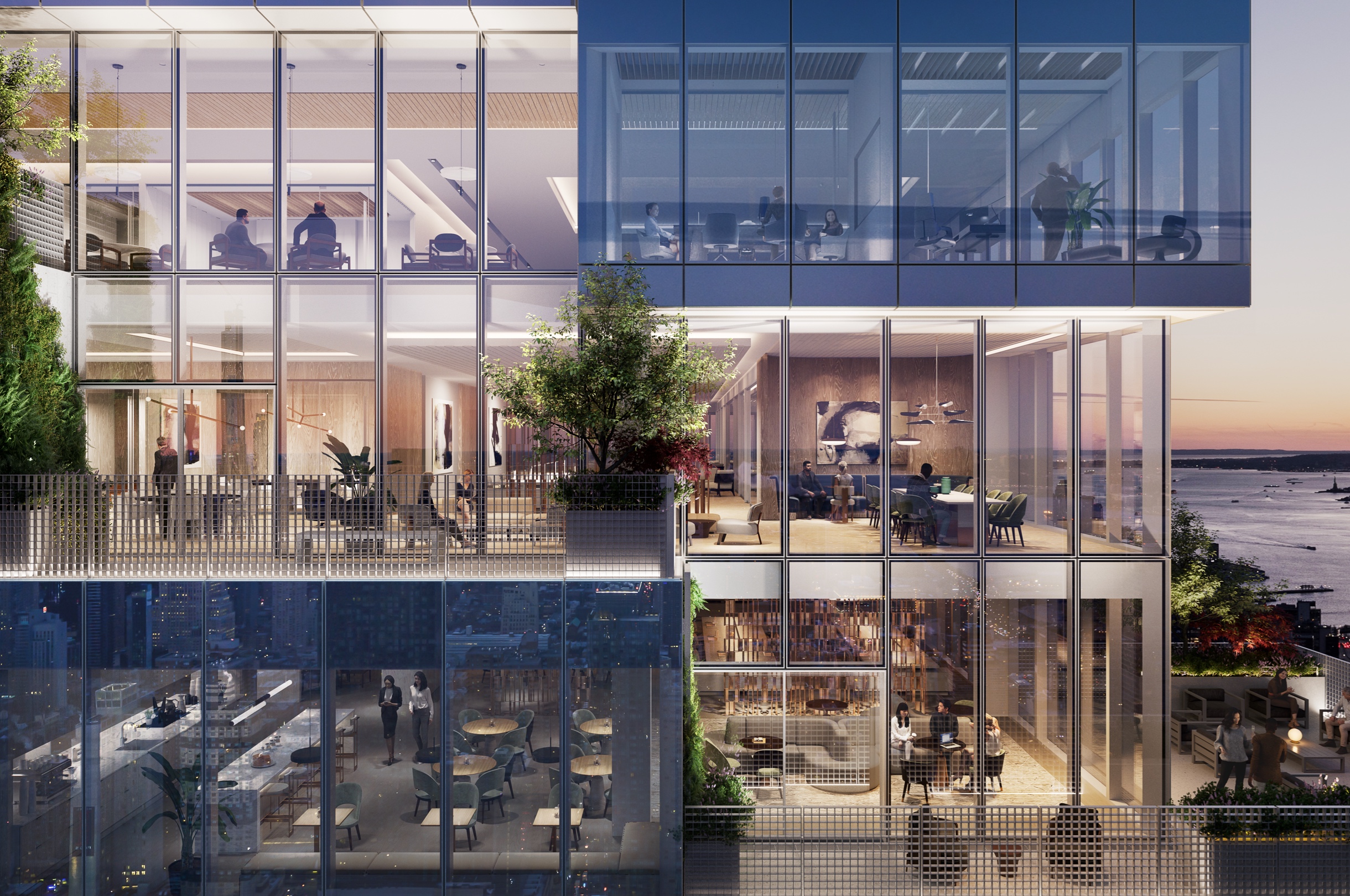 Rendering of spiral building