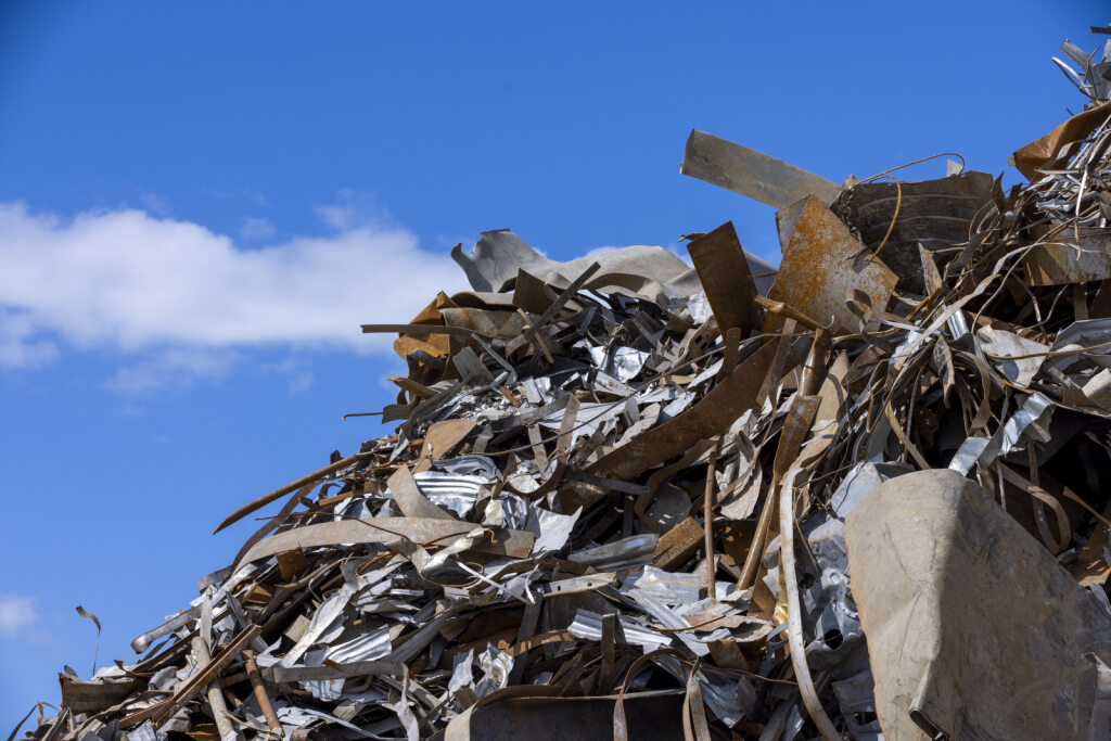 Photo of pile of steel scrap