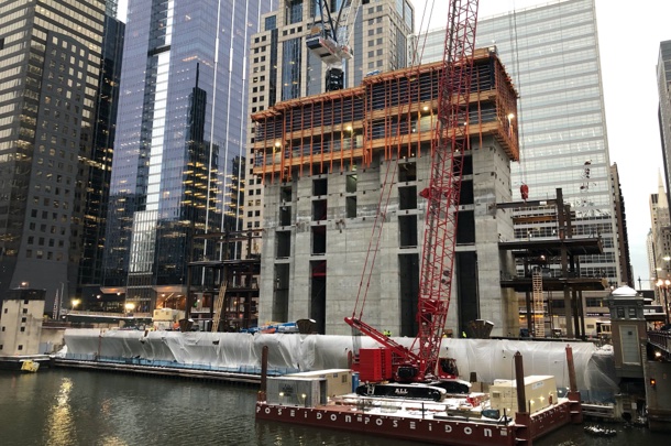 Photo of Bank of America Tower construction