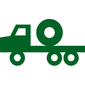 Green steel distribution industry icon