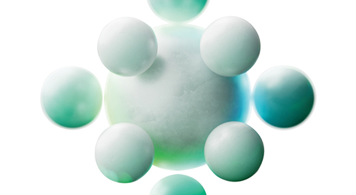 graphic of an atom