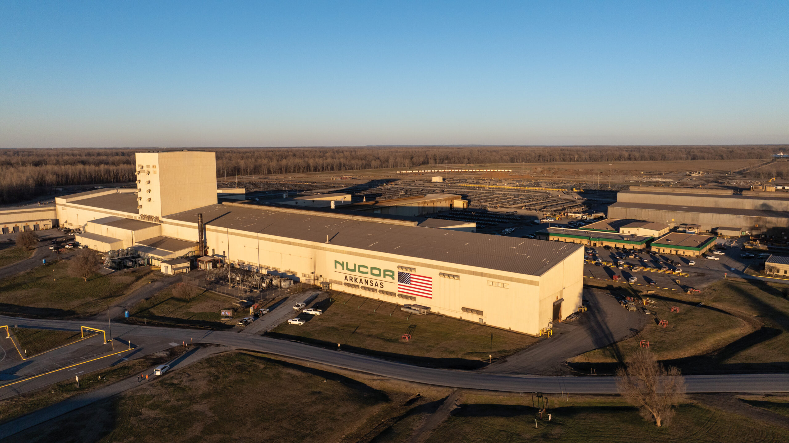 Aerial photo of Nucor Steel Arkansas