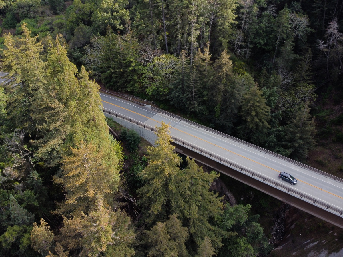 Photo of Pfeiffer Canyon Bridge made from Nucor steel